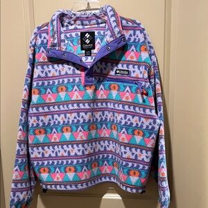 Columbia Vibrant Patterned Fleece Jacket